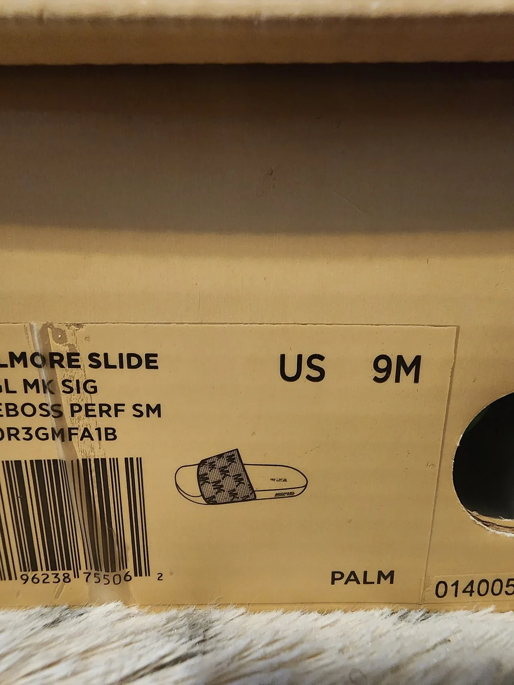 Michael Kors Women’s Green Logo Slide Sandals Rubber Slip On US 9 New With Box